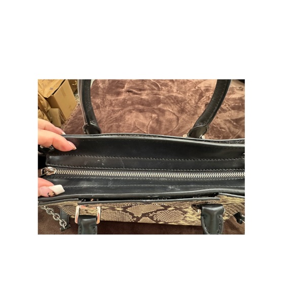 Michael Kors Snake Print Satchel Handbag - Picture 10 of 10